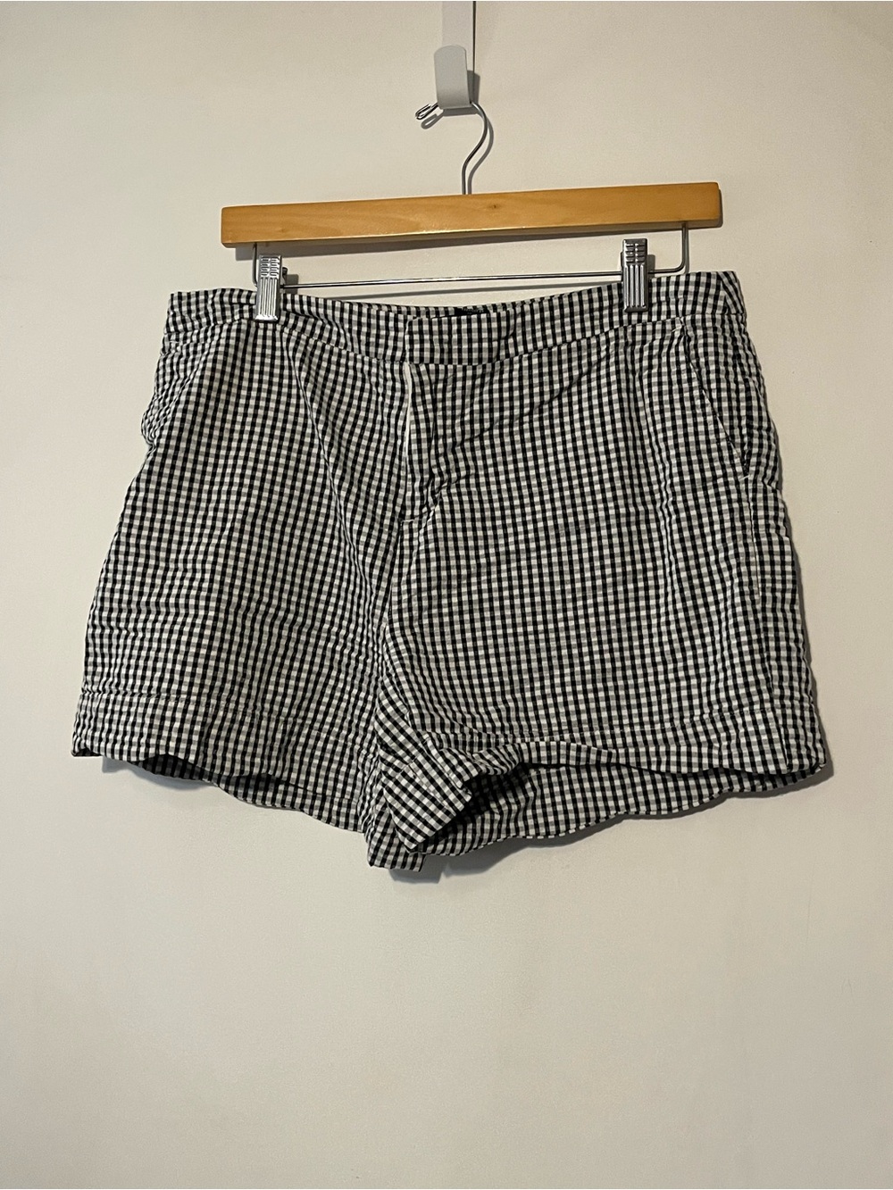 Cynthia Rowley Black & White Gingham Bermuda Shorts